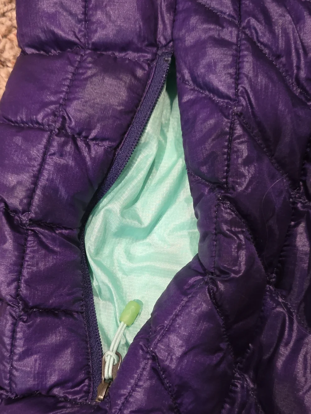The North Face Women’s Purple Quilted Puffer Jacket Teal Interior Women S